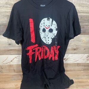Friday The 13th Jason Friday Men’s (M) Black Shirt Horror Short Sleeve Top NWT
